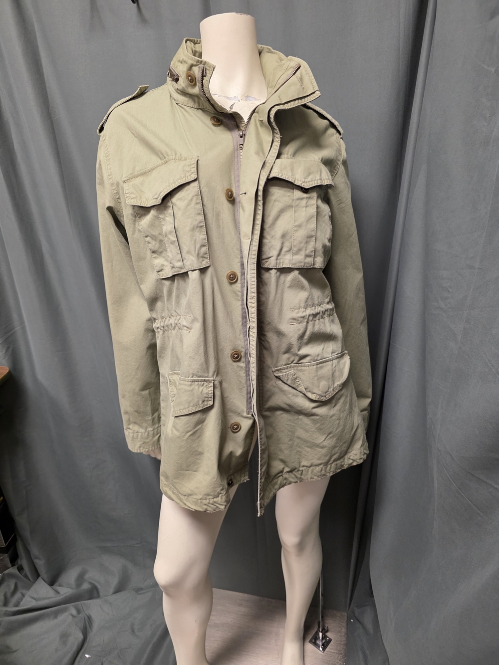 Old Navy Olive Green Jacket, 100% Cotton, Size Large